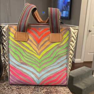 Colorful Striped Women's Tote Bag